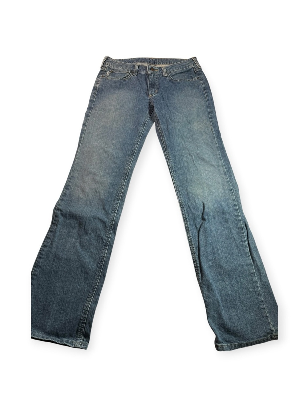 Carhartt Womens Modern Fit Blue Jeans 27x34 WB018 WRN Medium Wash Straight Leg